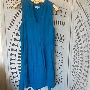 Michael Stars Blue Sleeveless Midi Dress gorgeous! New worn once!